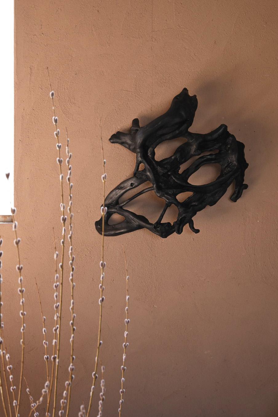 Objeto antiguo de raíz japonesa/Ornamento de pared/Decoración de pared en venta 9