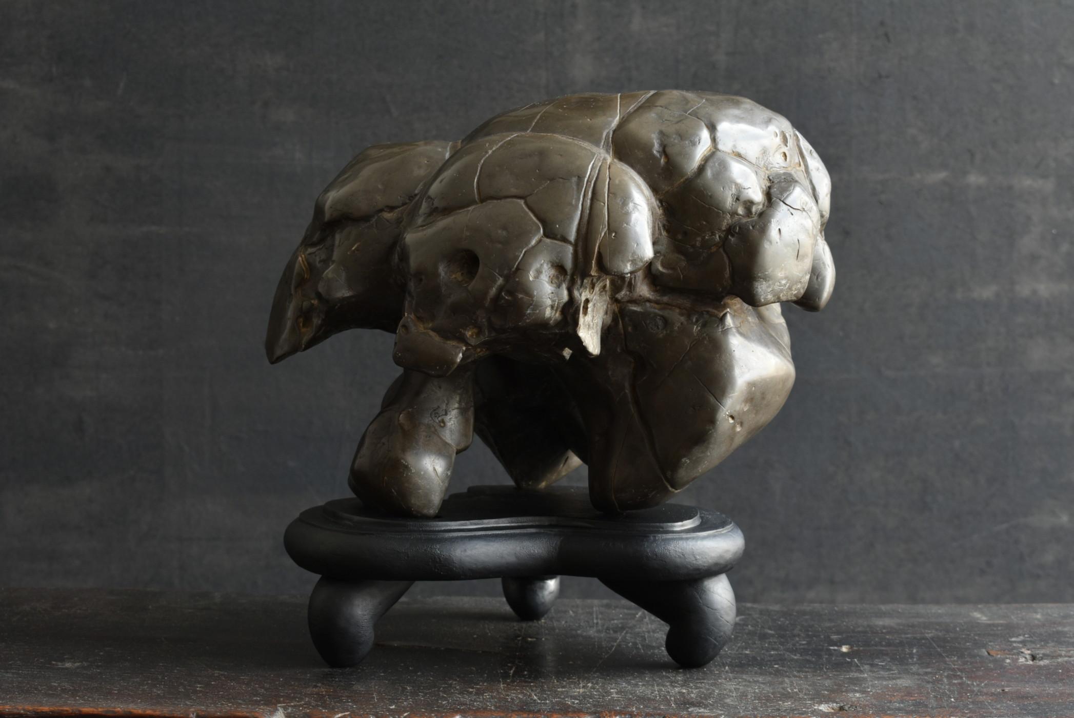 Old Japanese Scholar's Stone/Tortoise Shell Type Stone/AppreciationStone/suiseki For Sale 1