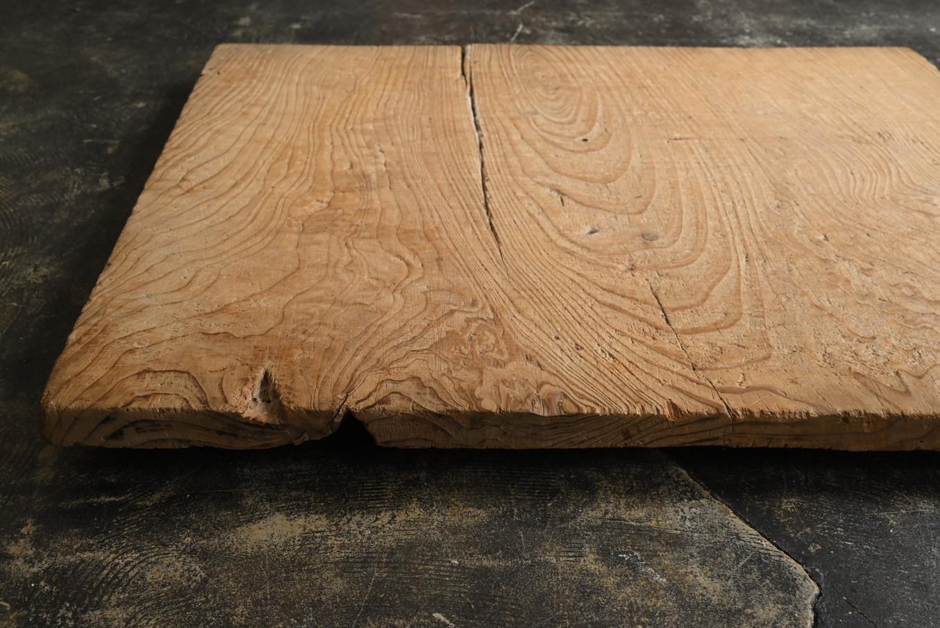 Old Japanese simple wood grain wall hanging board / 1868-1920 / Wabi-sabi board 3