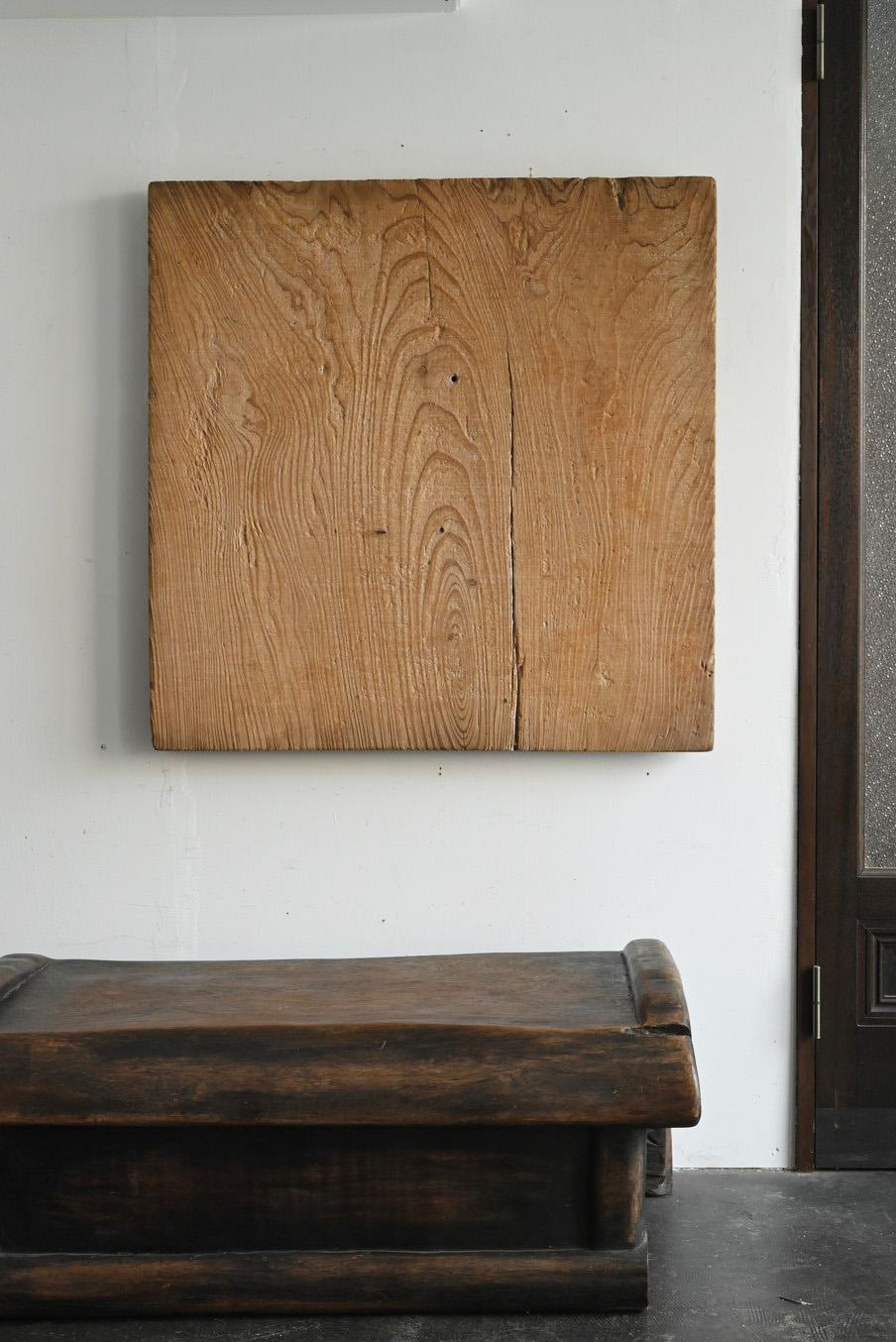 Old Japanese simple wood grain wall hanging board / 1868-1920 / Wabi-sabi board 10