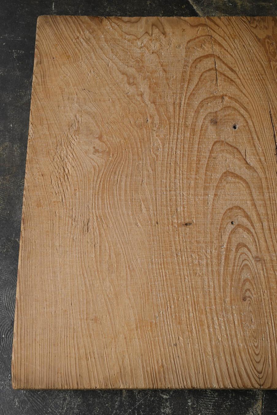 Woodwork Old Japanese simple wood grain wall hanging board / 1868-1920 / Wabi-sabi board