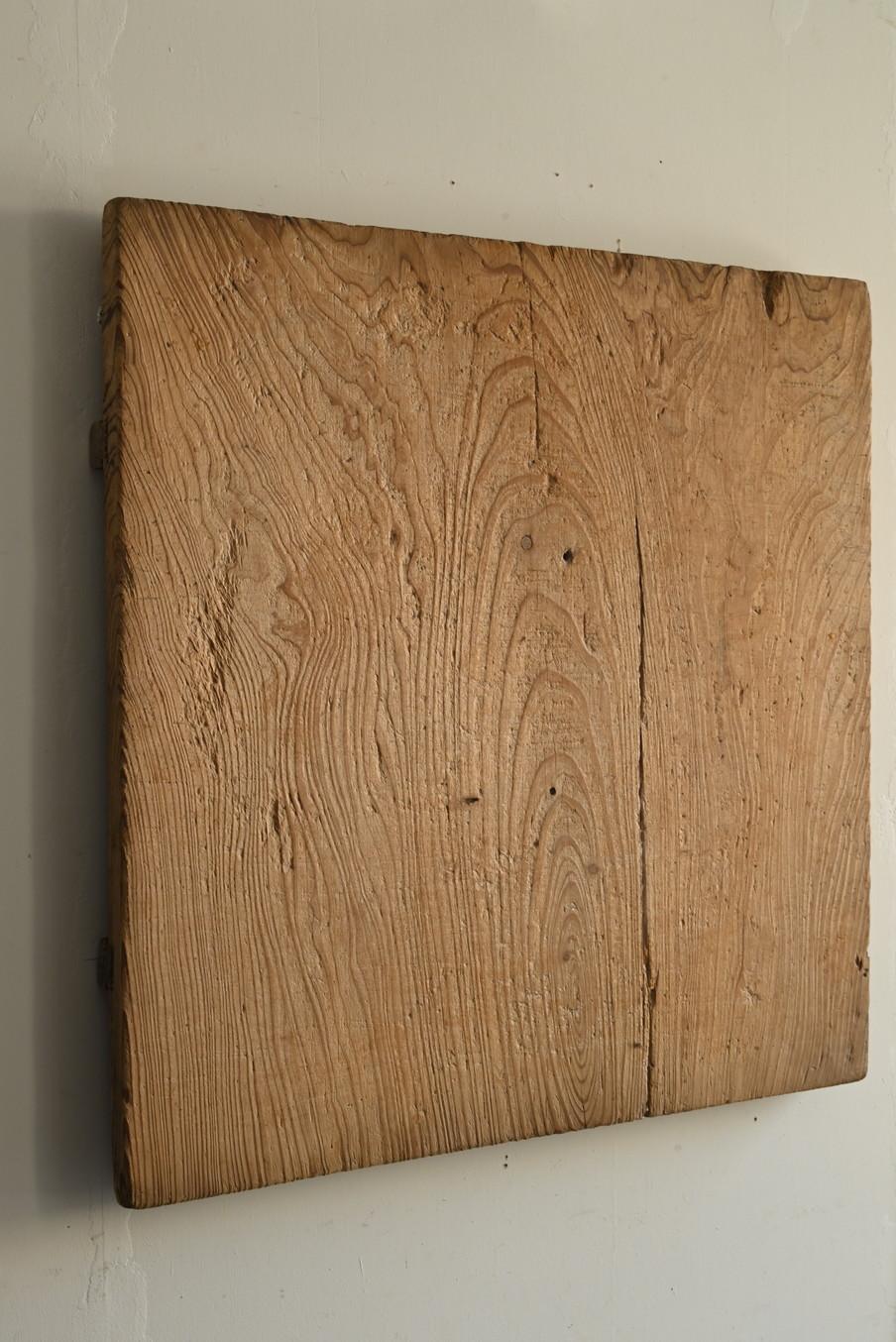 19th Century Old Japanese simple wood grain wall hanging board / 1868-1920 / Wabi-sabi board