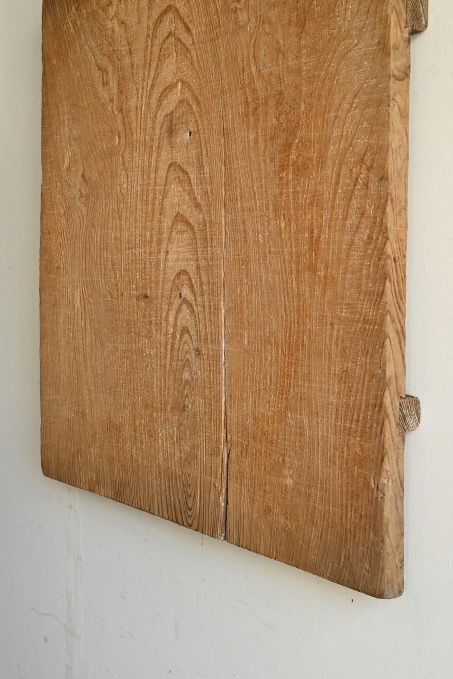 Old Japanese simple wood grain wall hanging board / 1868-1920 / Wabi-sabi board 2