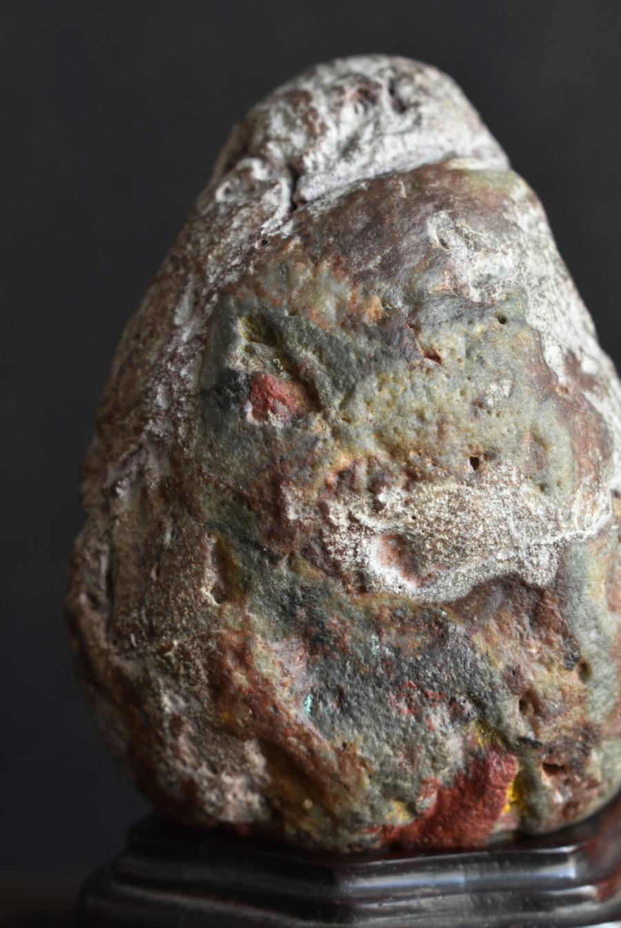 Antica statuetta giapponese in pietra a forma di Daruma / Pietra dello studioso in vendita 5