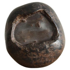 Used Old Japanese Stone Figurine in the Shape of Daruma / Scholar's Stone