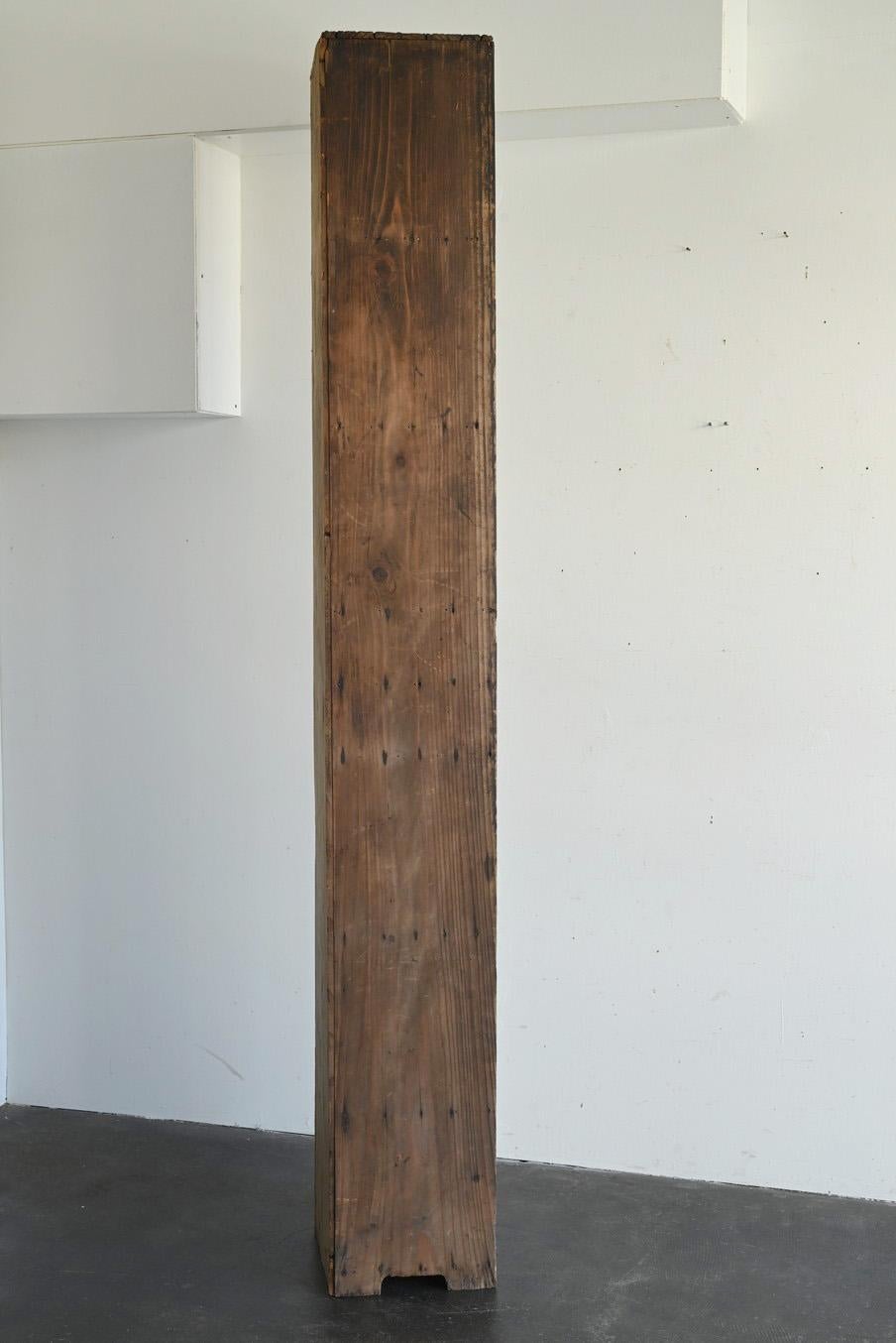 Old Japanese thin long wooden shelf/display shelf/20th century 7