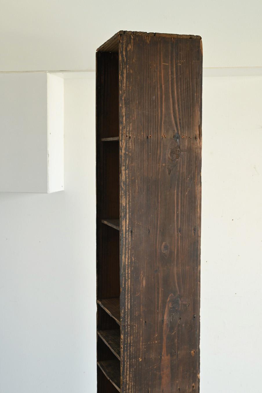 Old Japanese thin long wooden shelf/display shelf/20th century 9