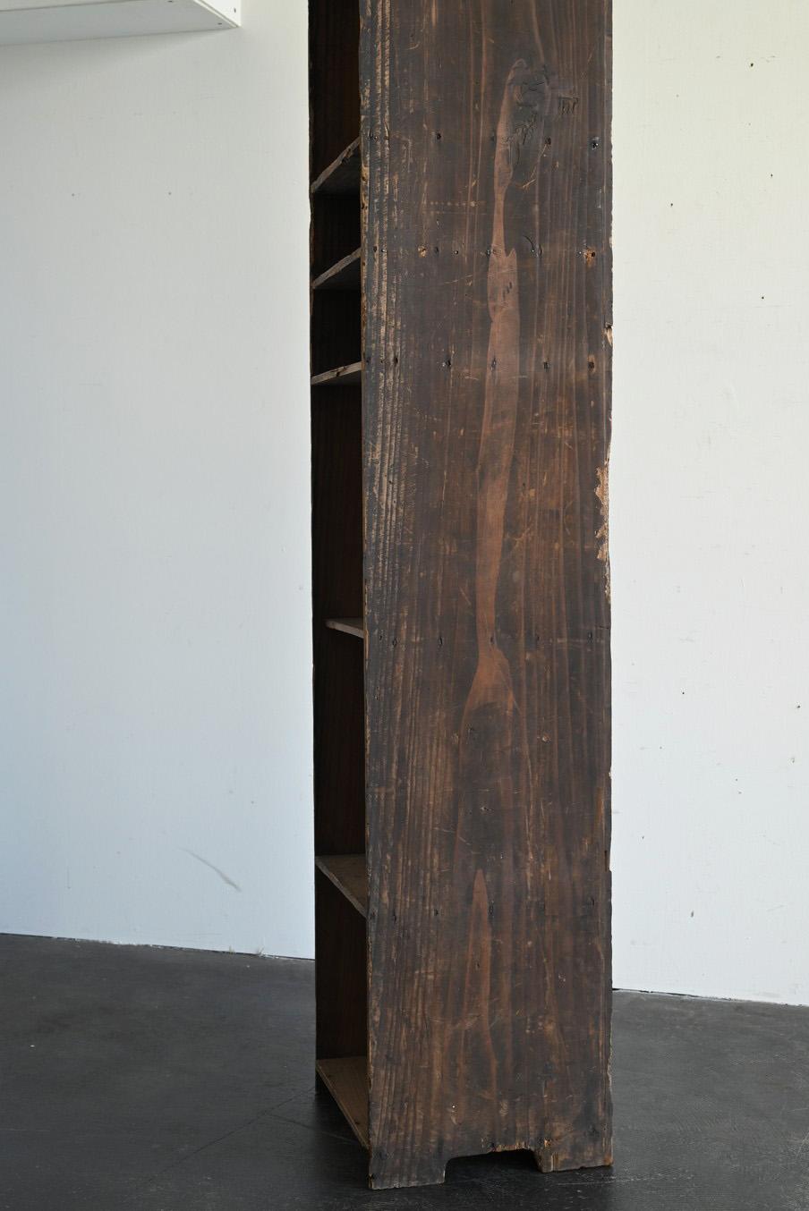 Old Japanese thin long wooden shelf/display shelf/20th century 10