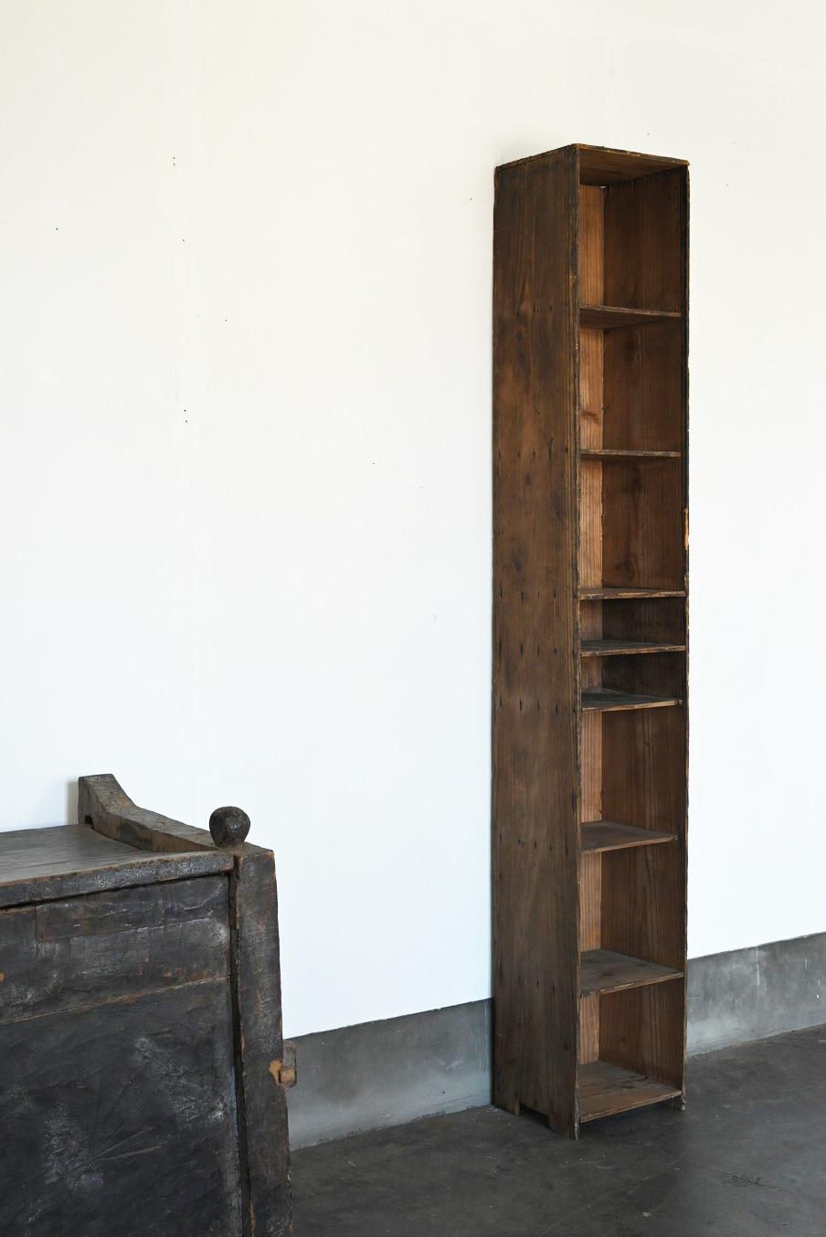 Old Japanese thin long wooden shelf/display shelf/20th century 11