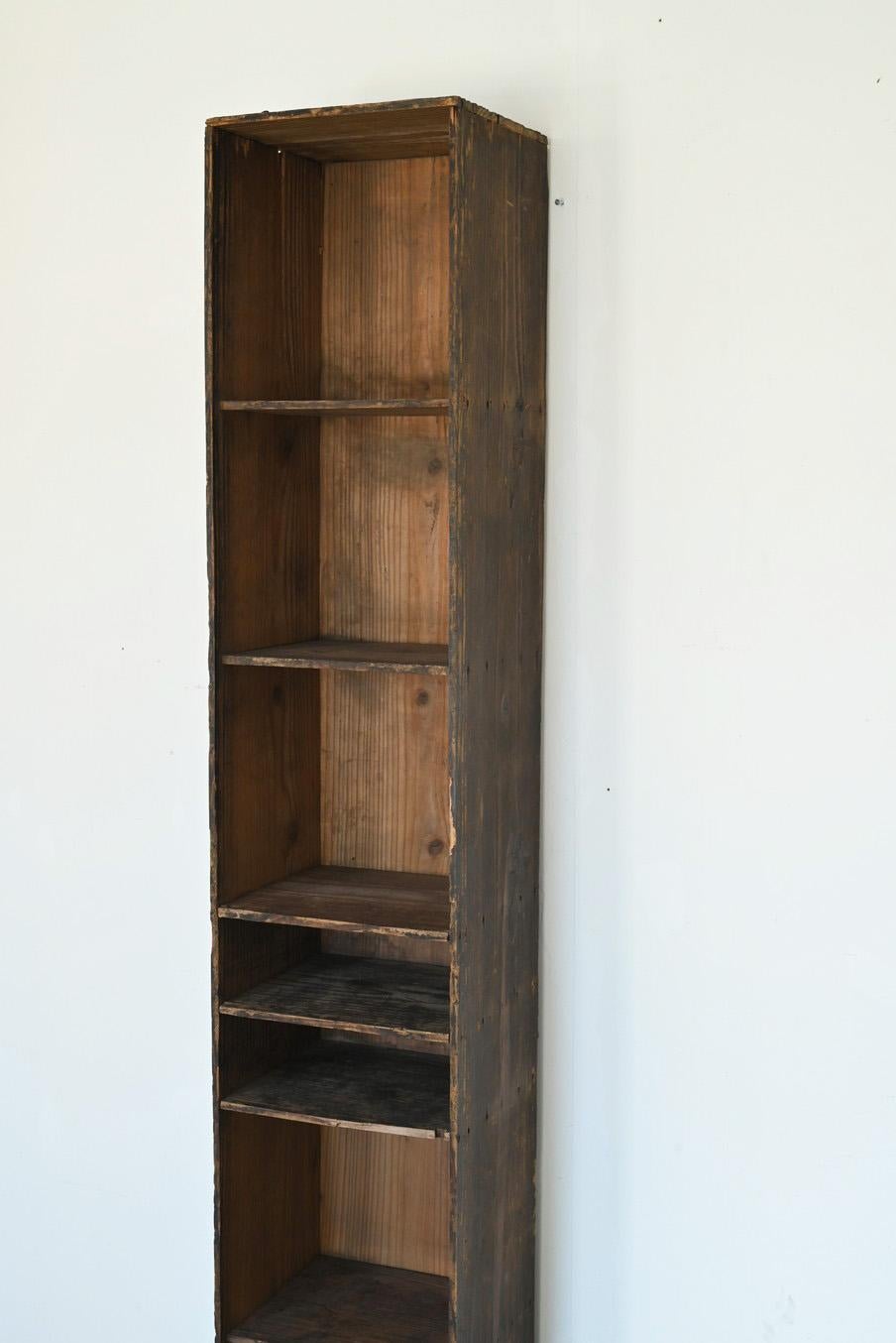 Woodwork Old Japanese thin long wooden shelf/display shelf/20th century