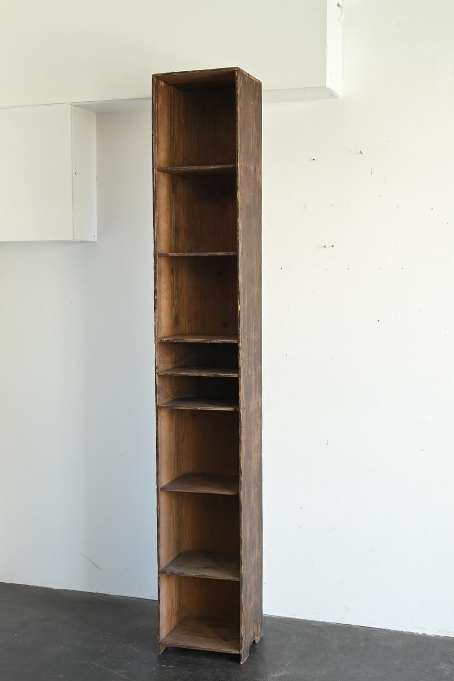 Cedar Old Japanese thin long wooden shelf/display shelf/20th century