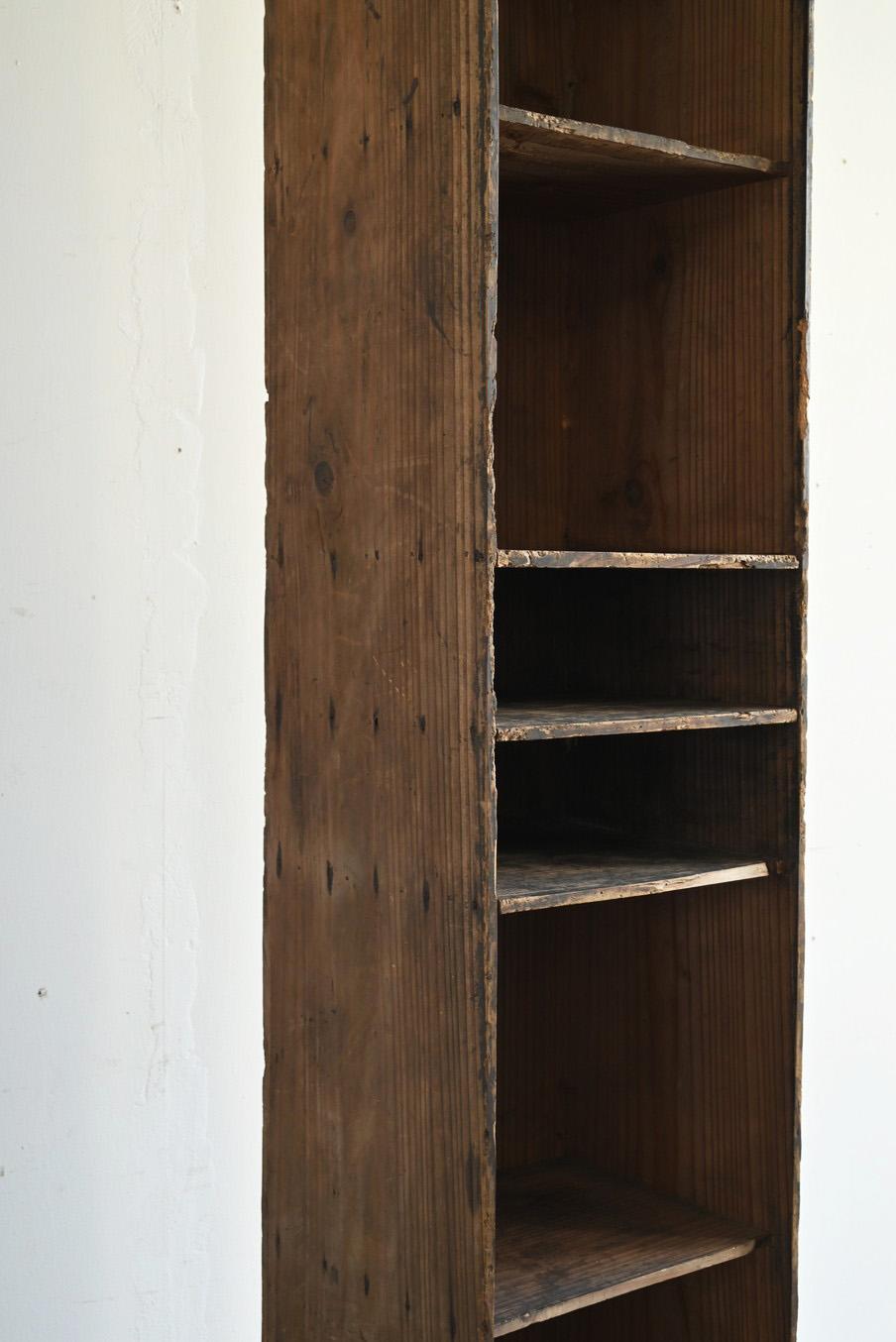 Old Japanese thin long wooden shelf/display shelf/20th century 1