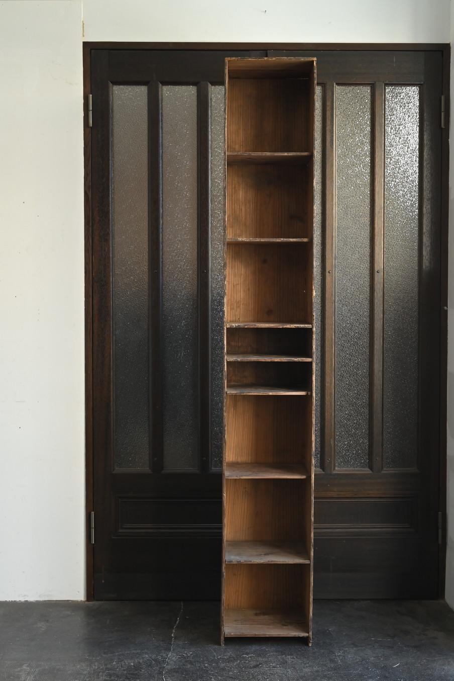 Old Japanese thin long wooden shelf/display shelf/20th century 2
