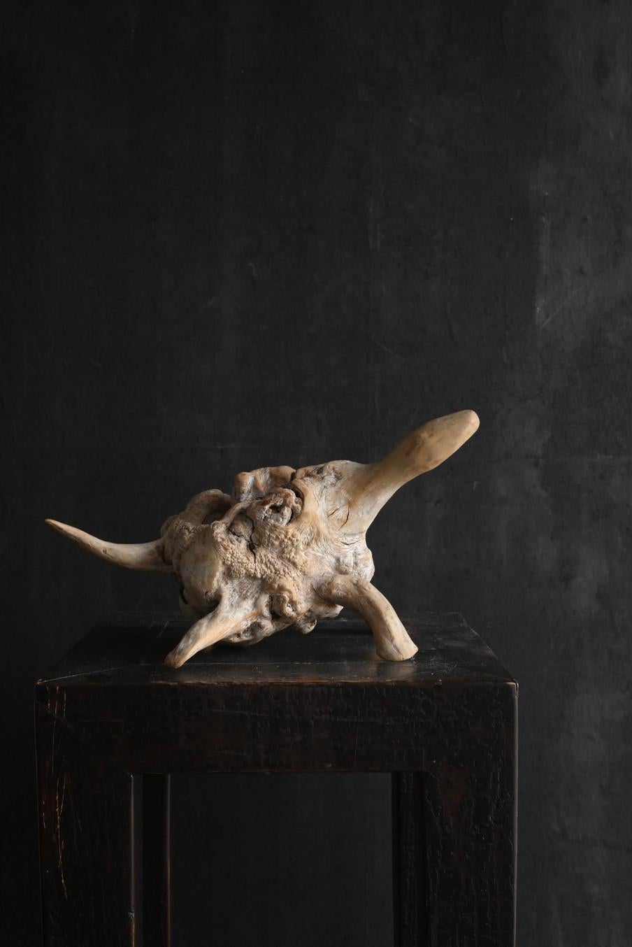 Showa Ancien objet japonais de sculpture en bois en forme de tortue/début du 20e siècle/champignon en bois en vente