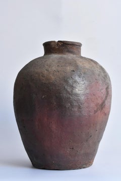 Old Japanese Vase 1400-1500 Mid-Muromachi Period Bizen Jar / Tsubo