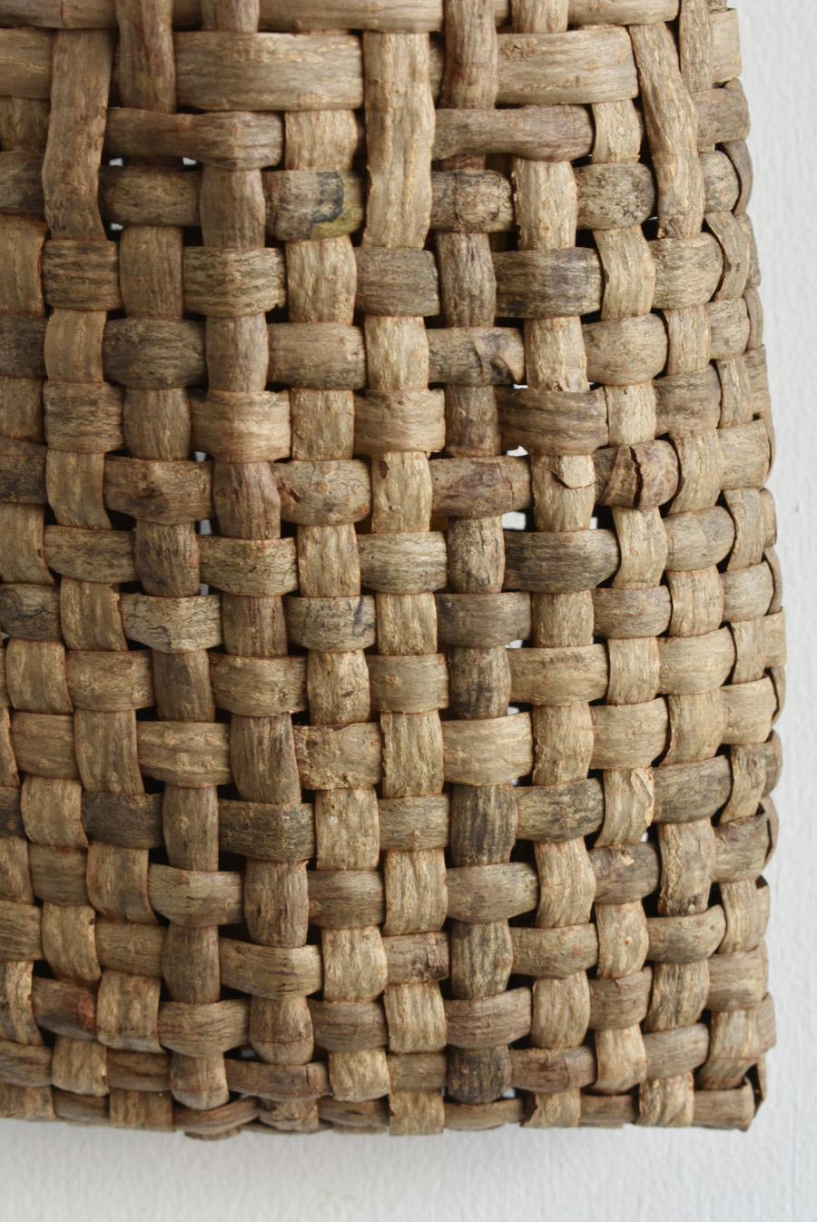 Other Old Japanese Wabi-Sabi Wall Hanging Vase/1868-1920/Vine Knitting Vase