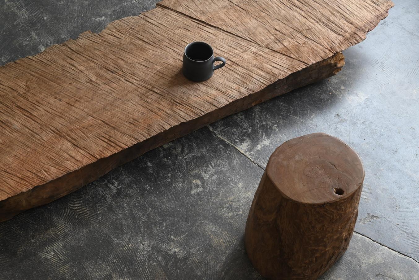 Taisho Old Japanese Wabi-Sabi Wooden Low Table / 1900-1920 / Tasteful Table