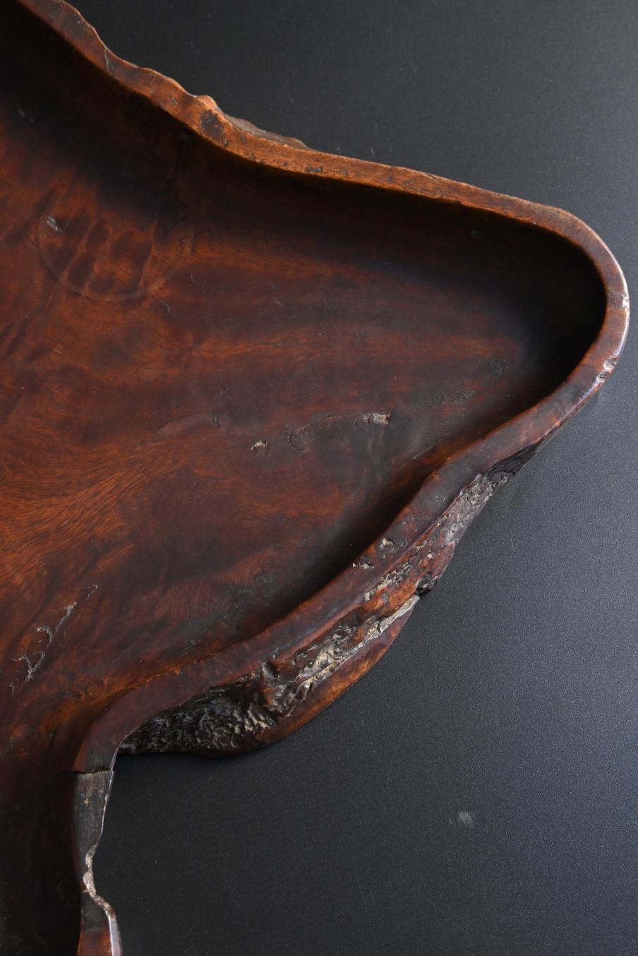 Altes japanisches Wabi-sabi-Holztablett / 20. Jahrhundert/Tischgeschirr[obon] im Angebot 5