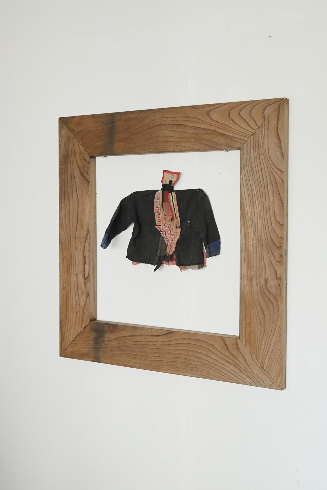 Woodwork Old Japanese wall-mounted wooden frame / 20th century / large picture frame For Sale