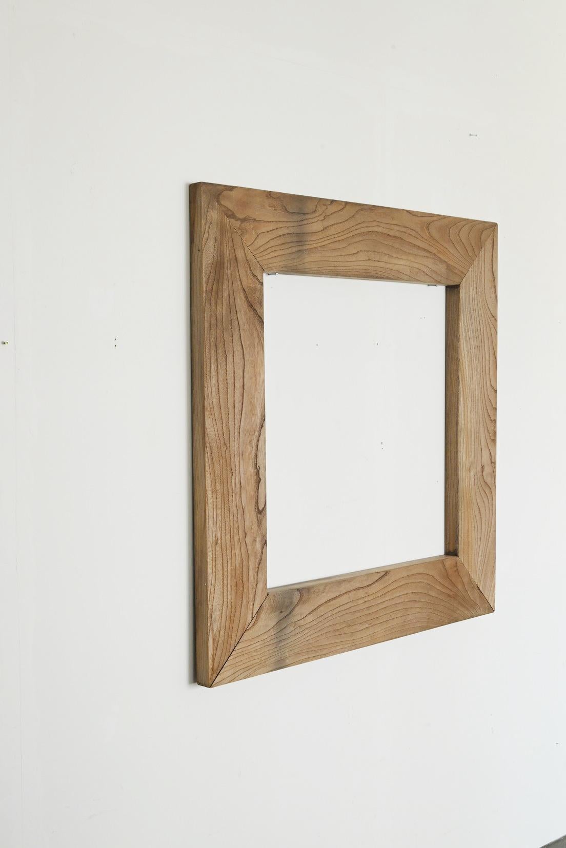 Wood Old Japanese wall-mounted wooden frame / 20th century / large picture frame For Sale