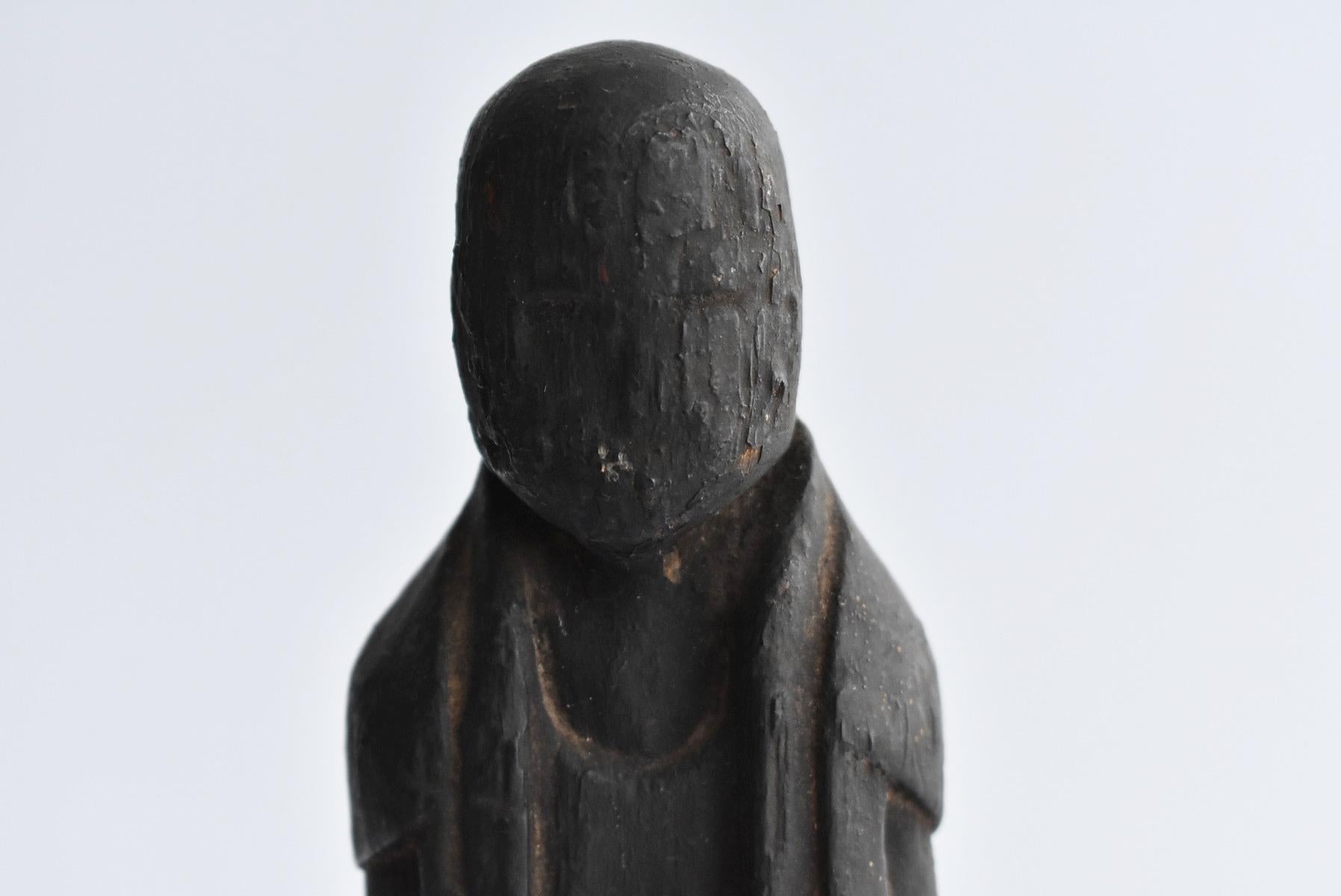 Old Japanese Wood Carving Buddha 18th-19th Century / Edo Period Jizo Bodhisattva 2