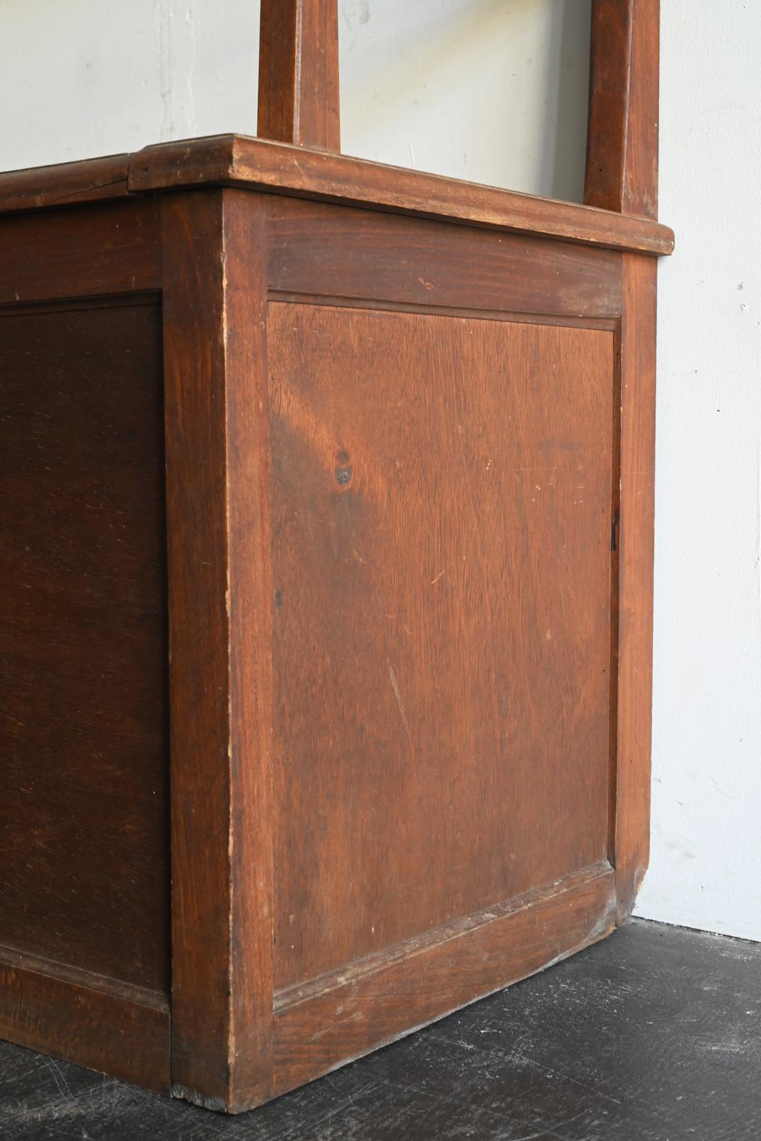 Ancien banc japonais en bois/chaise en bois avec rangement/époque Shoha en vente 4