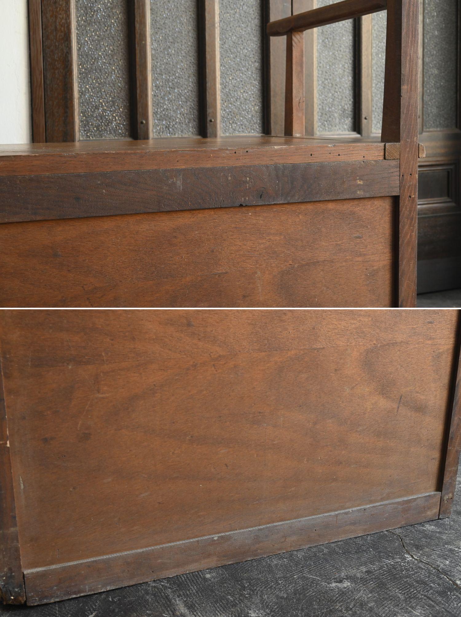 Ancien banc japonais en bois/chaise en bois avec rangement/époque Shoha en vente 10