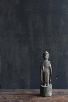 Old Japanese Wooden Buddha Statue /Edo Period/ Wooden Figurine /Yakushi Nyorai