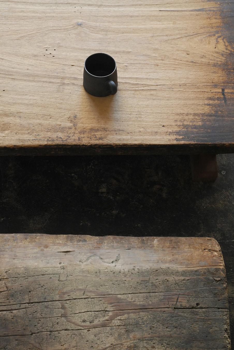 Old Japanese wooden low bench/20th century/wooden chair/stool For Sale 9