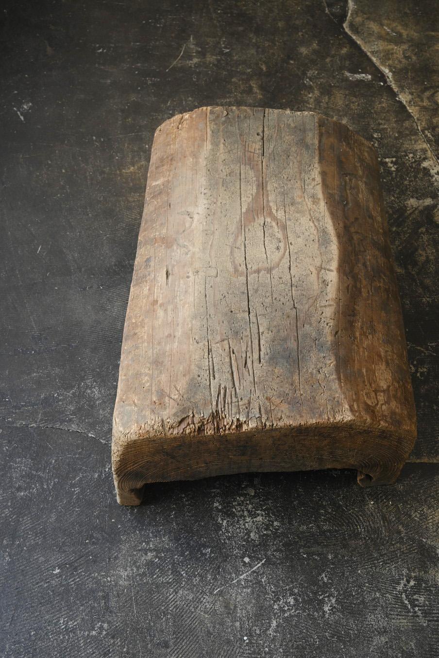 Taisho Old Japanese wooden low bench/20th century/wooden chair/stool For Sale