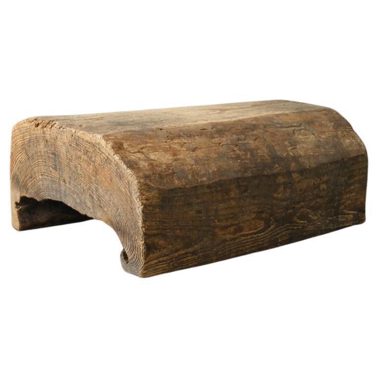 Old Japanese wooden low bench/20th century/wooden chair/stool For Sale