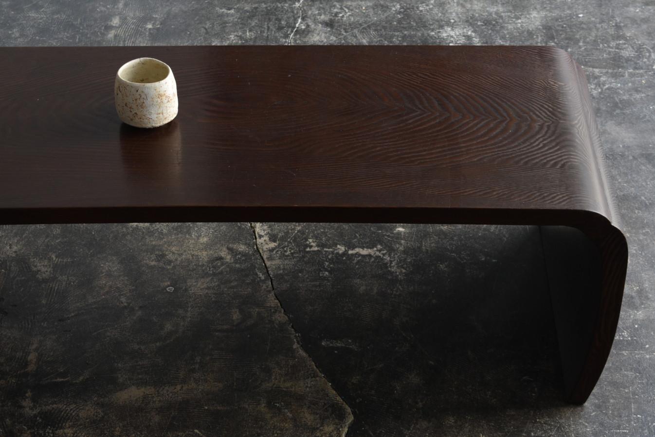 Showa Old Japanese wooden low table/sofa table/modern design For Sale