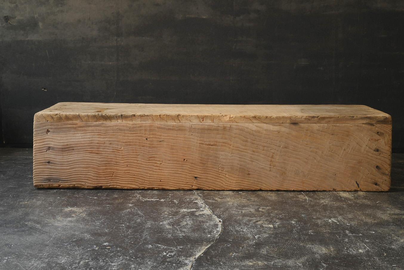 Old Japanese wooden low table/wooden bench/Showa era/feed trough For Sale 5