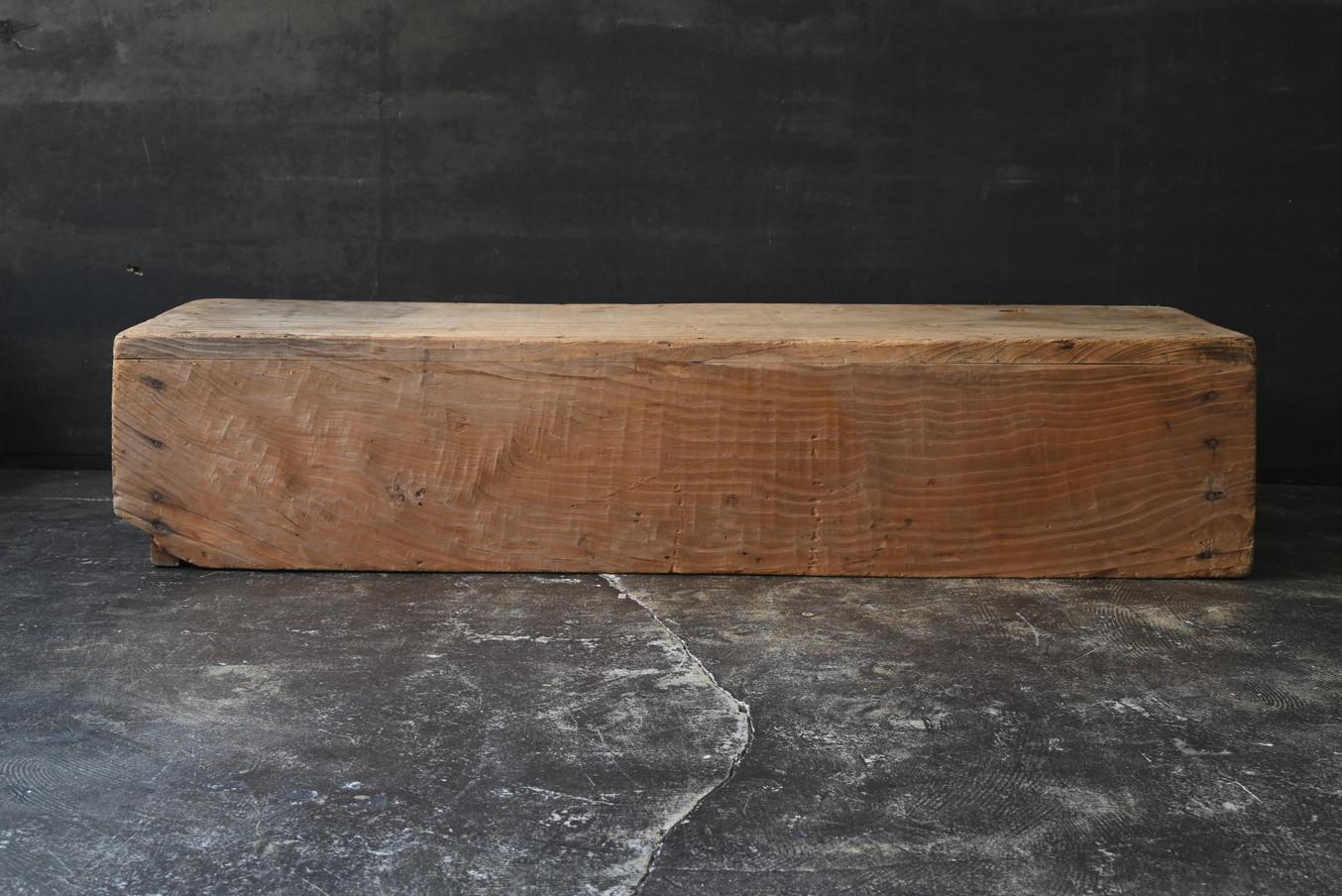 Old Japanese wooden low table/wooden bench/Showa era/feed trough For Sale 6