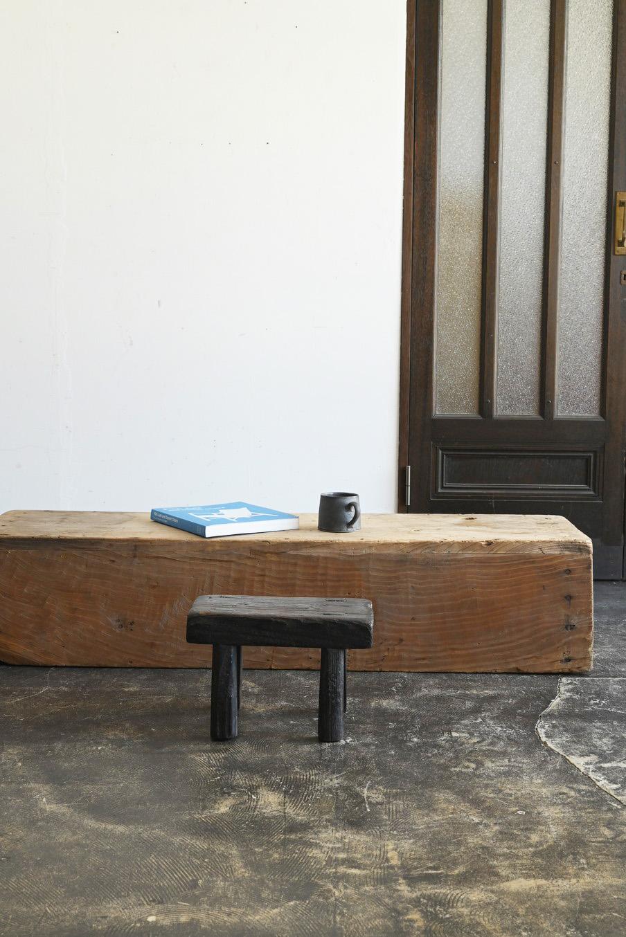 Old Japanese wooden low table/wooden bench/Showa era/feed trough For Sale 12