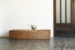 Old Japanese wooden low table/wooden bench/Showa era/feed trough