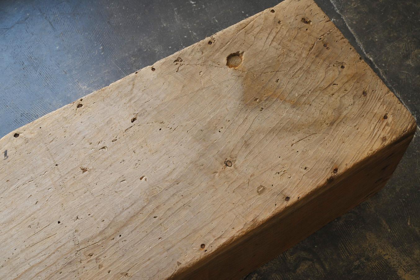 Old Japanese wooden low table/wooden bench/Showa era/feed trough For Sale 3