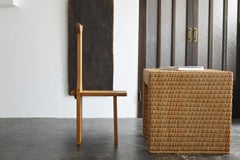 Old Japanese wooden modern design chair/late 20th century