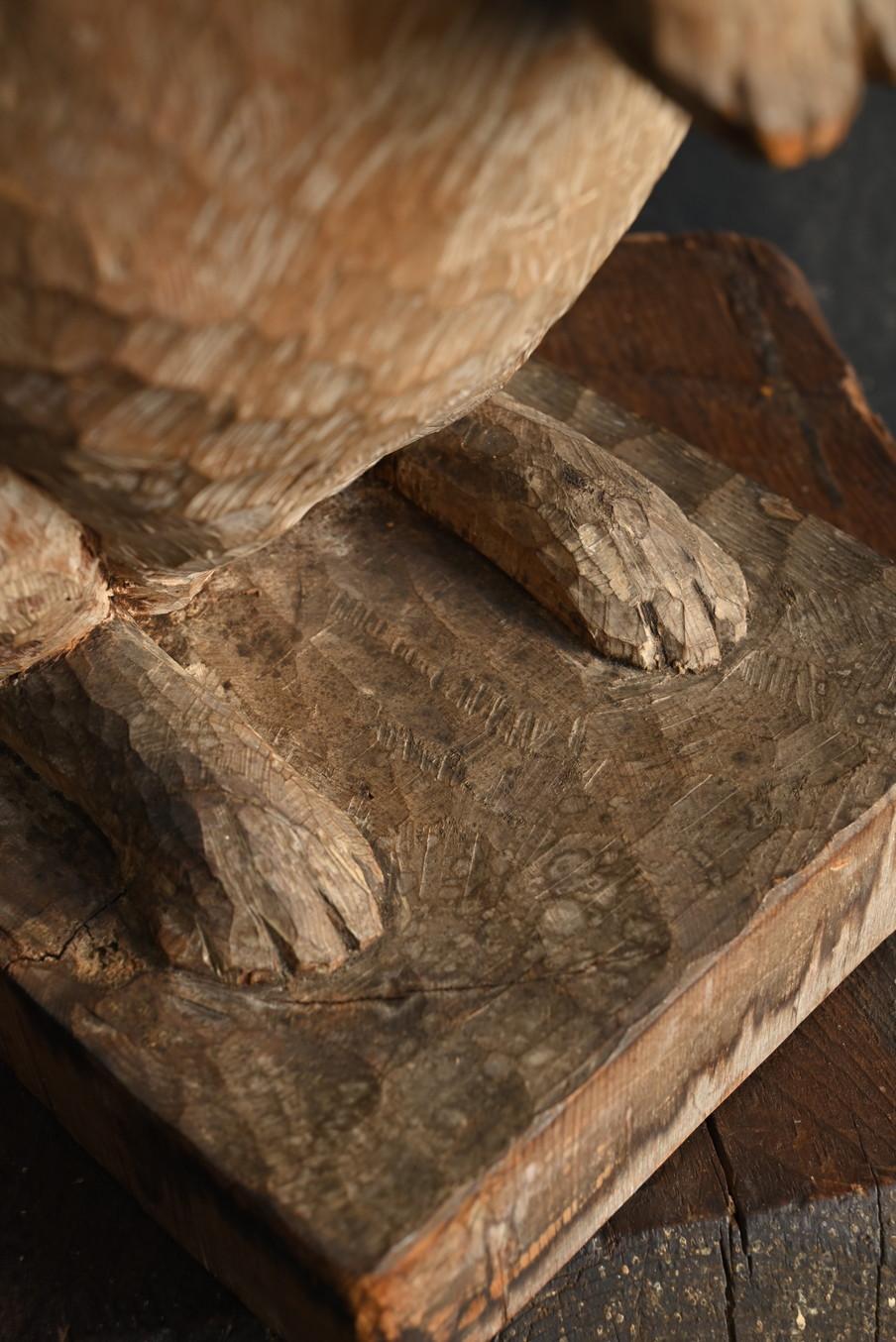 Alte japanische Holzkaninchenfigur/20. Jahrhundert/geschnitztes Tier im Angebot 12