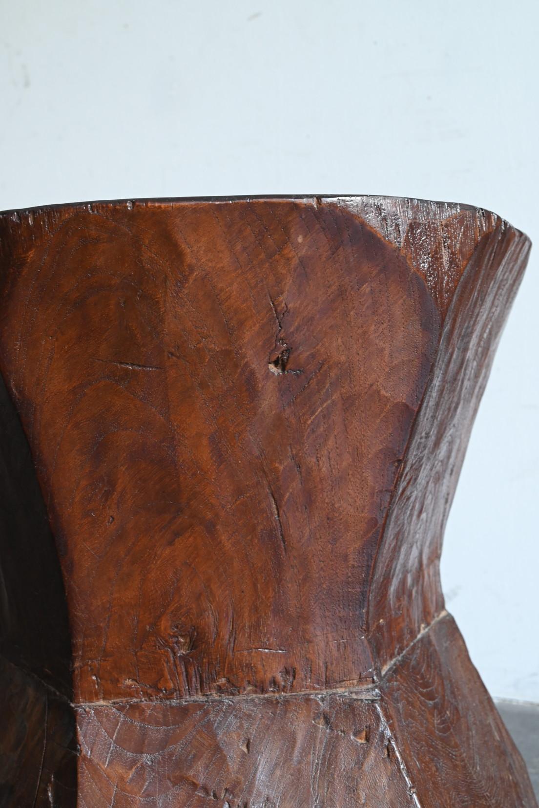 Ancien tabouret japonais en bois / 20e siècle / Chaise polygonale/MINGEI en vente 2