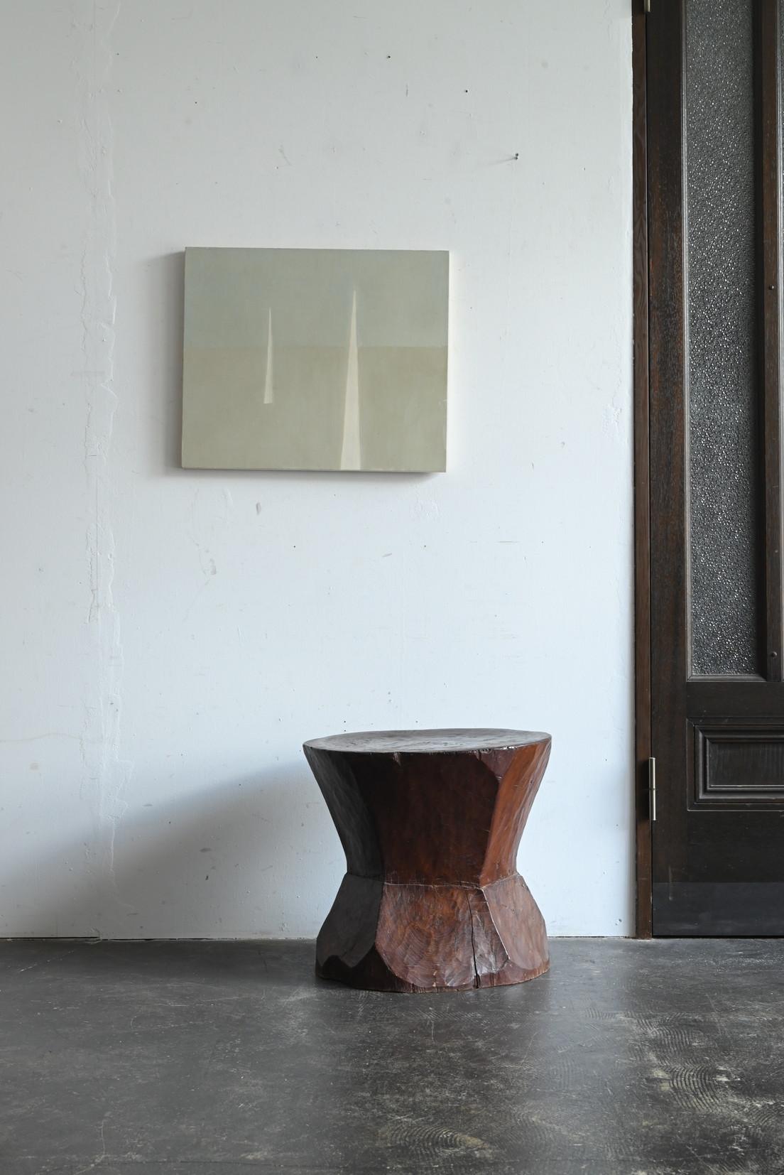 Ancien tabouret japonais en bois / 20e siècle / Chaise polygonale/MINGEI en vente 11