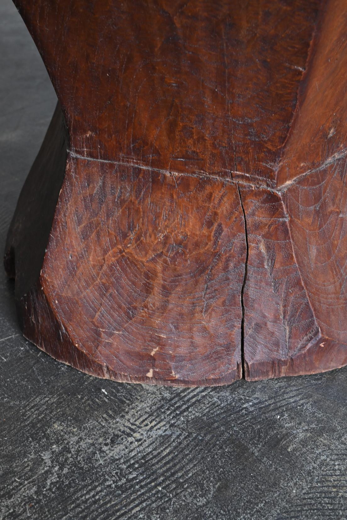 Ancien tabouret japonais en bois / 20e siècle / Chaise polygonale/MINGEI en vente 1