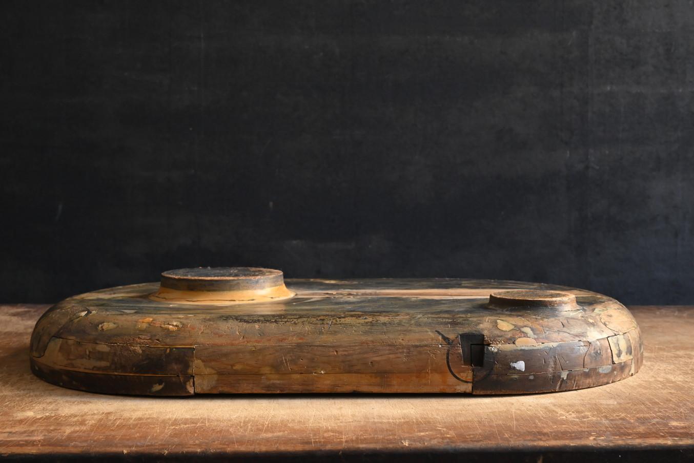 Old Japanese wooden wall hanging object/wooden mold/20th century In Good Condition For Sale In Sammu-shi, Chiba