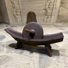 Old Japanese Yagen Iron Mortar Grinder Crushing Tool