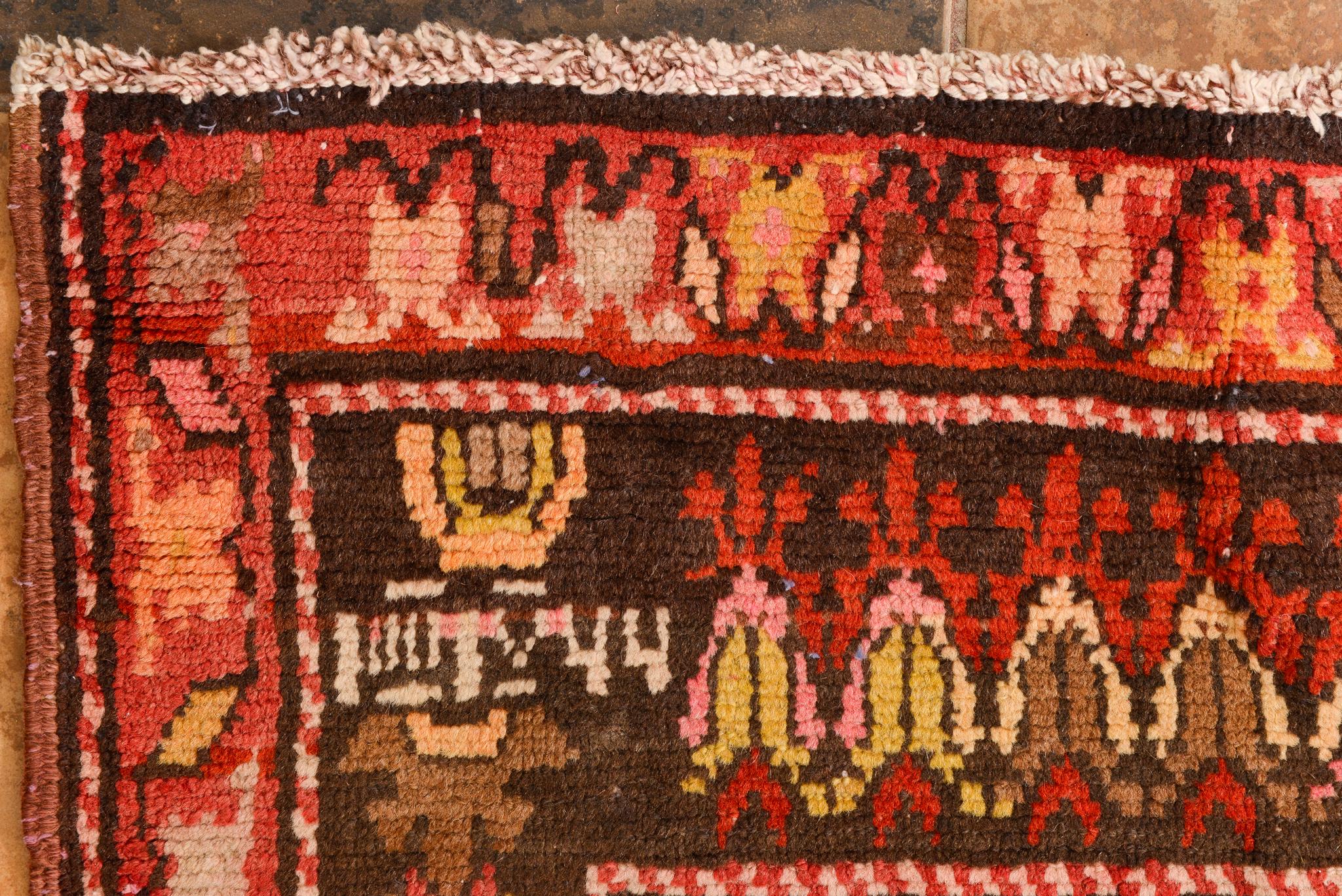 Wool Old Karabagh or Garebagh Dated Caucasian Carpet For Sale