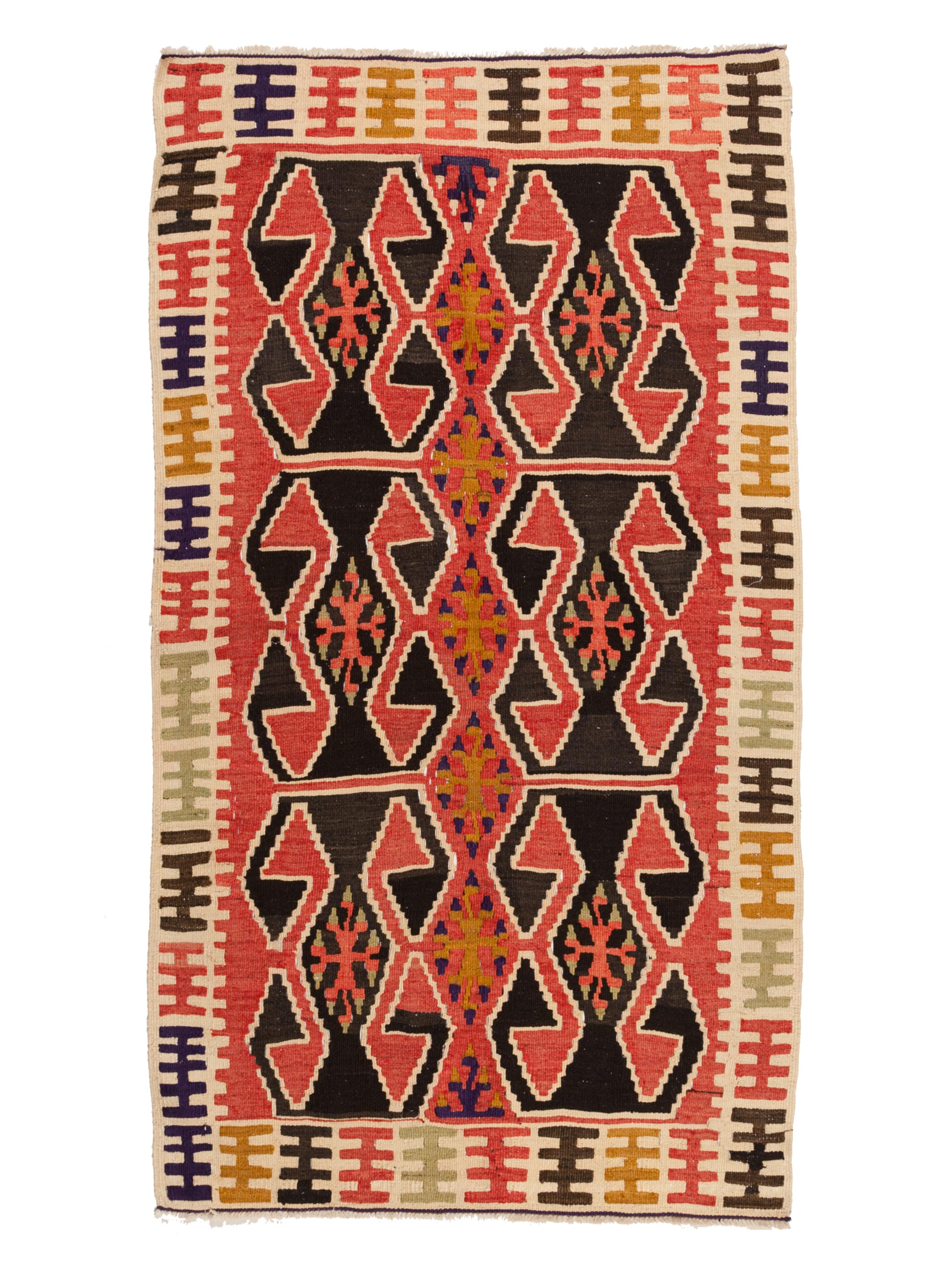 Alte Kayseri-Kelim Central Anatolian-Teppich Türkischer Teppich (20. Jahrhundert) im Angebot