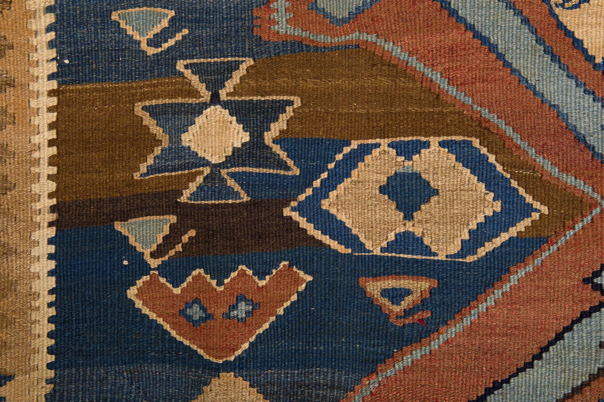 Hand-Woven Old Kilim from KURDESTAN For Sale