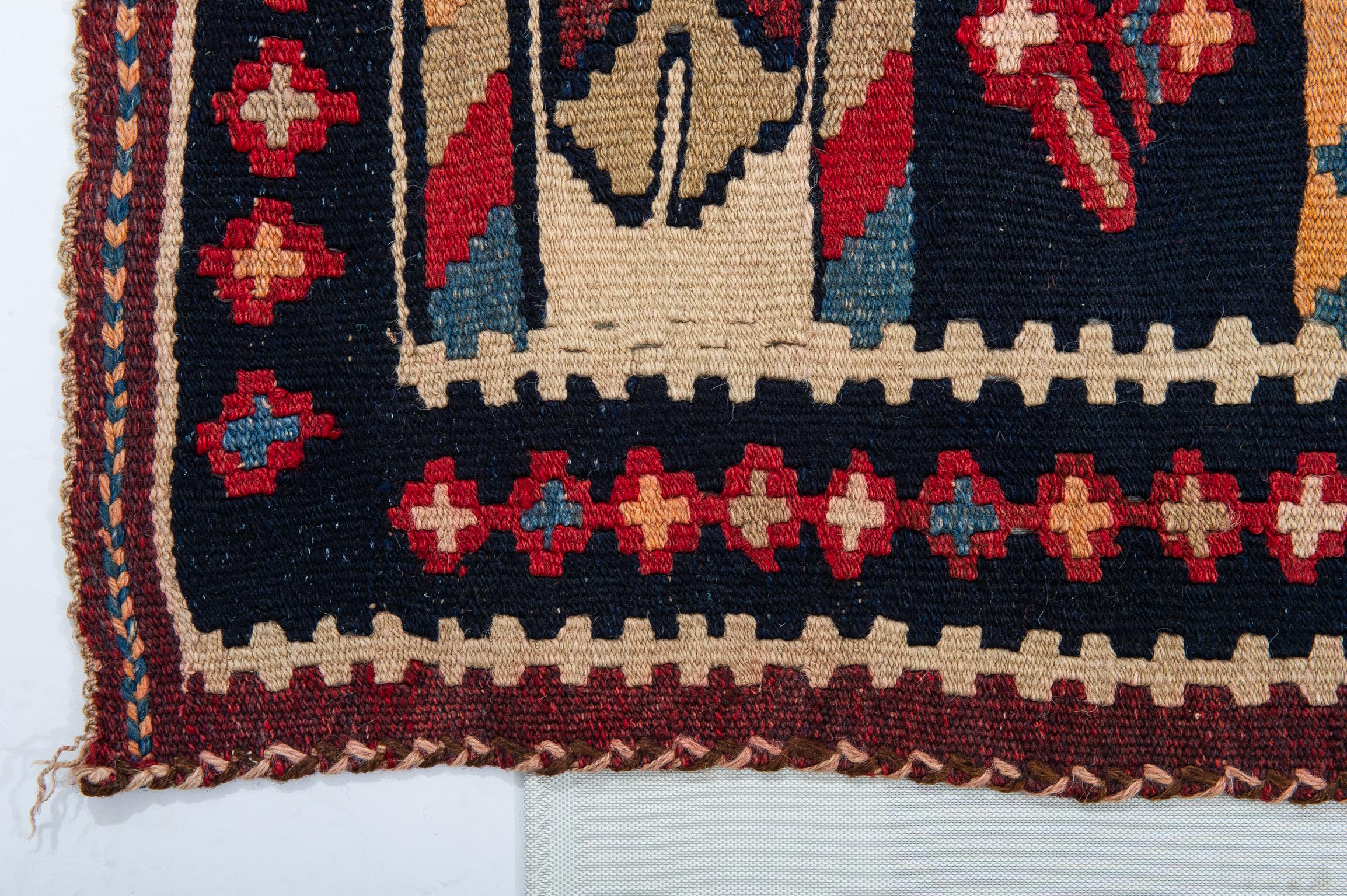 Wool Old Kilim from Kurdestan For Sale