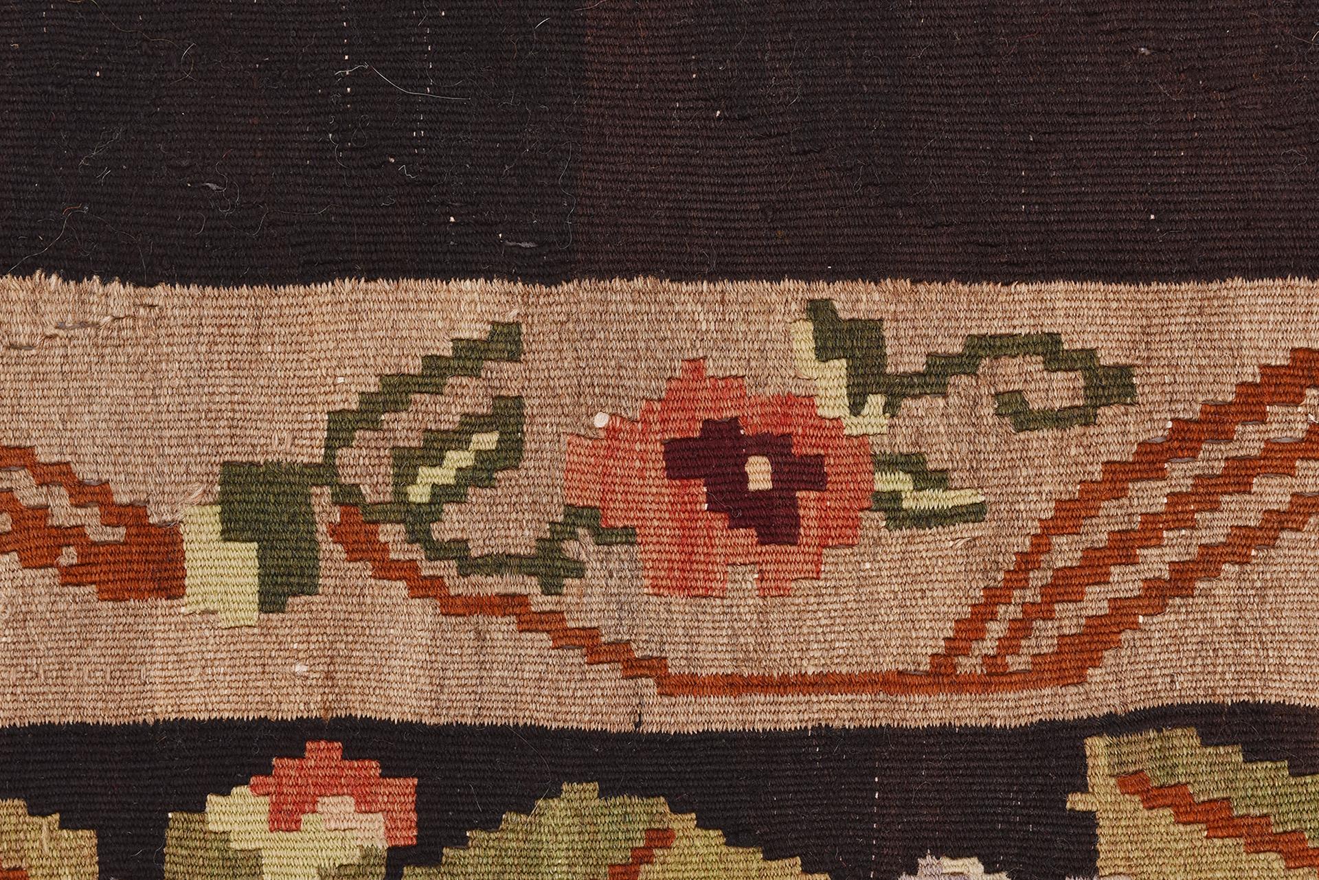 Old Kilim KAREBAGH with Flowers For Sale 2