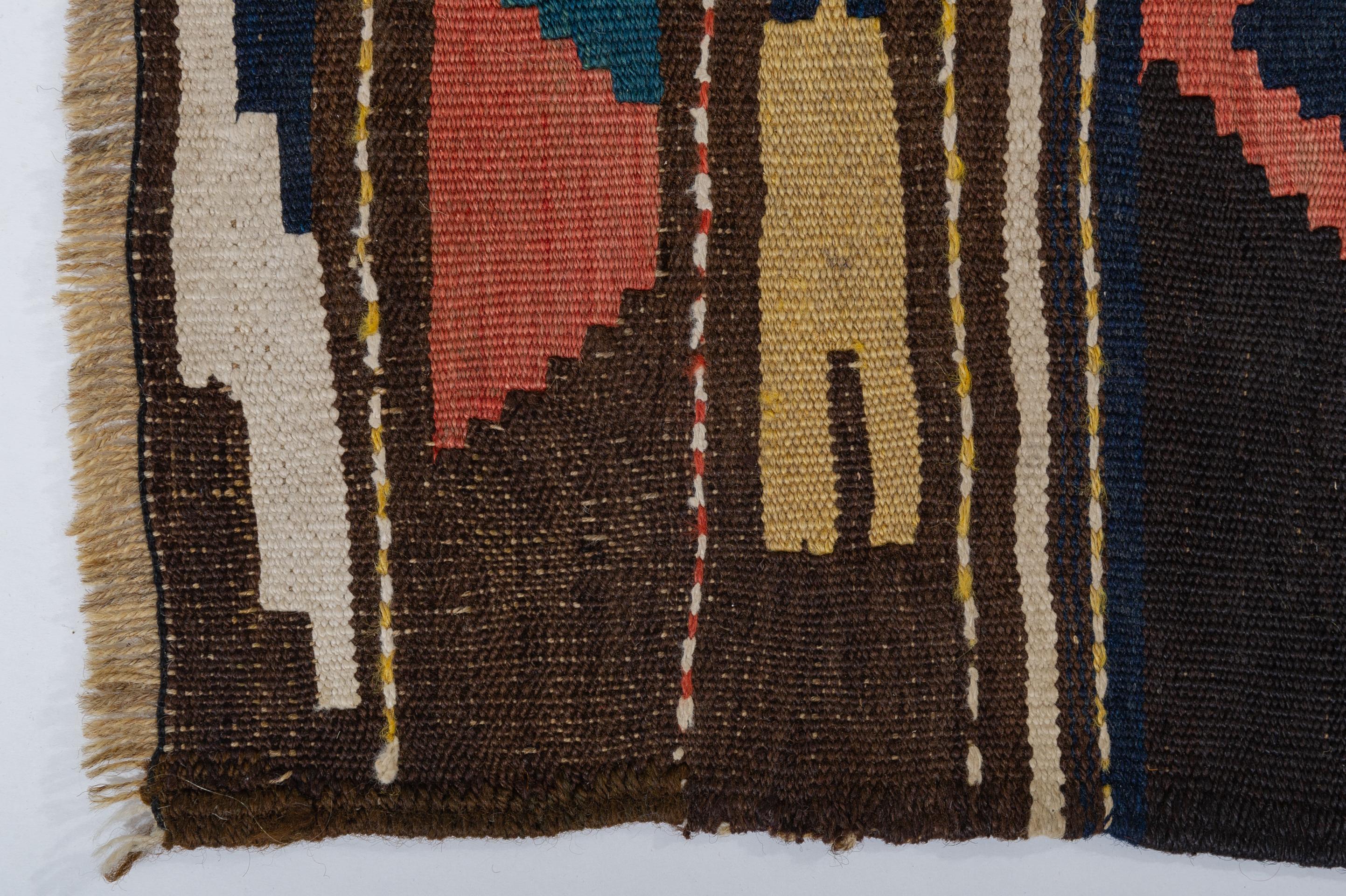 Hand-Woven Old Kilim KAZAK with a Good Price For Sale